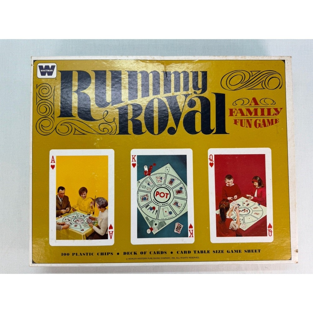 Vintage 1965 Rummy Royal Board Card Game Whitman Incomplete